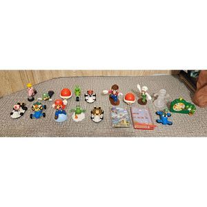 18 McDonalds Burger King Happy Meal Toys Mario Luigi Boswer Nintendo Figure Lot